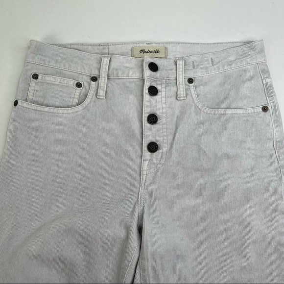 RARE Madewell Cool Fog Button-Front Tall Cali Demi-Boot High Rise Cordury Pants - Picture 6 of 17
